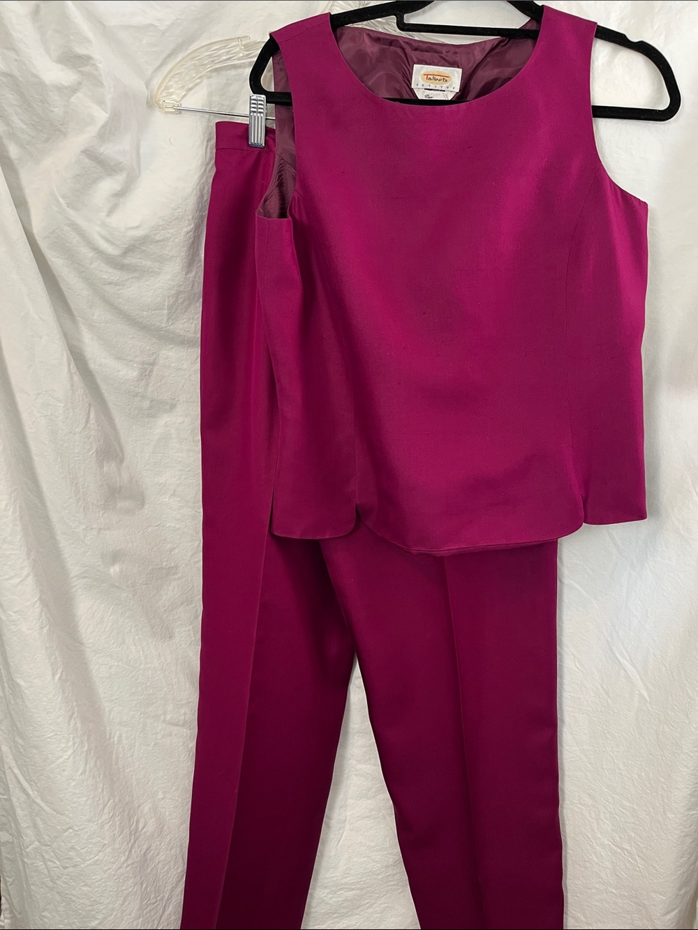 Talbots Women's Two-Piece Silk Pant Set Petite Size 12